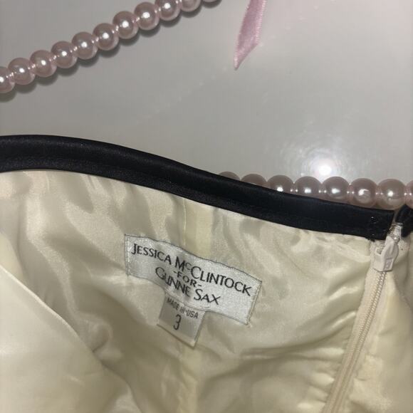 Gunne Sax Dress Sz S 3 Strapless Bow Classy VTG Y2K Whimsigoth 1990s Grunge Rock - Picture 7 of 10